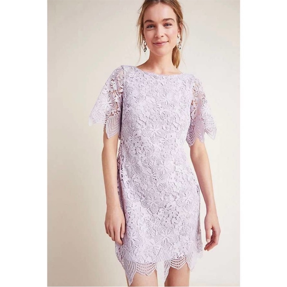 Anthropologie Lace Lavender Dress